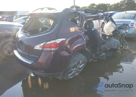 2014 Nissan Murano Le z USA, uszkodzony, nr VIN JN8AZ1MU1EW405130